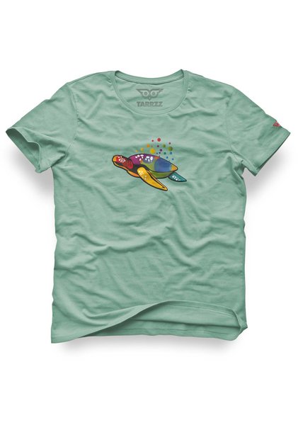 Turtle T-Shirt, Colorful Sea Turtle Printed Unisex 100% Cotton Design Tee, Sea Life T-Shirt