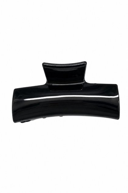 Glossy Black Minimalist Hair Clip Claw Clip Stylish and Practical for Everyday Use