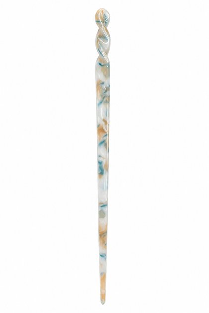 Marble Pattern Twisted Hair Stick Barrette Stylish and Modern Hair Accessory for Women