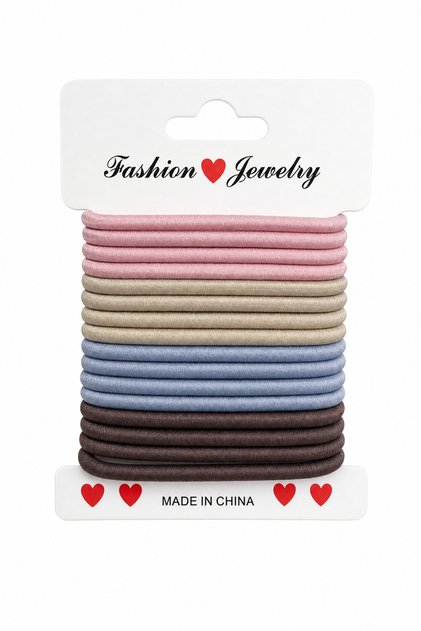 Multi-Colored Elastic Hair Tie Set - Flexible and Stylish Hair Ties for Everyday Use