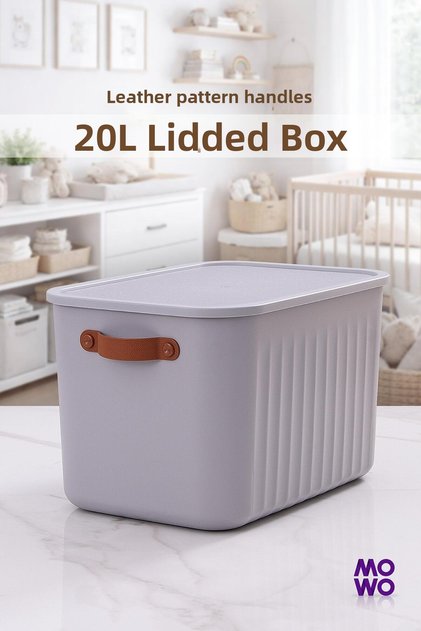 Bigbox with Handle 20 Lt 1 Piece Gray Closet Organizer Storage Box Basket Organizer Toy Box