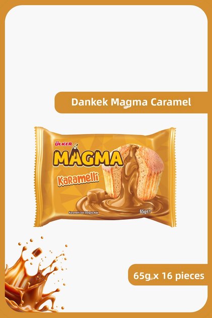 Dankek Magma Caramel Cake - 65 Grams - 16 Pieces