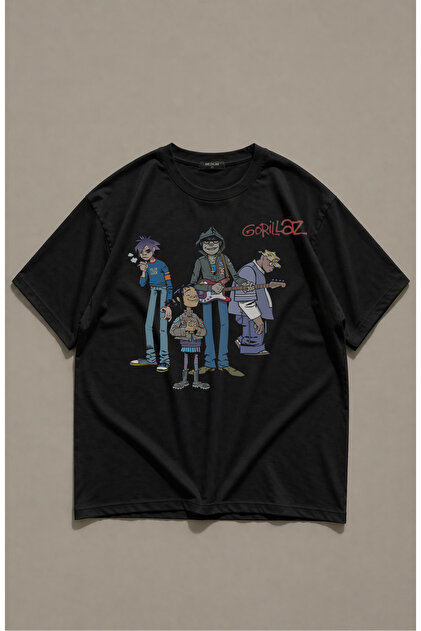 Fuddy Moda Unisex Gorillaz Printed T-shirt, Rock-Metal Music