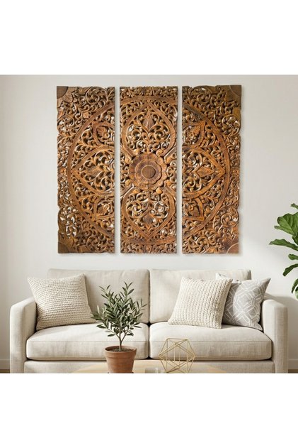 Wooden Wall Panel – Large Wall Panel 3D Wall Panels | Wood Panels For Wall Home Decor Wall Panels | Wooden Wall Decor Wall Panels For Interior Wall Decor | MDF Wall Panel 120x120 cm