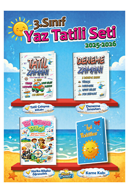 Mavi Deniz Yayınları Mavi Deniz Yaz Tatil Seti 3 . Sınıf - Fiyatı