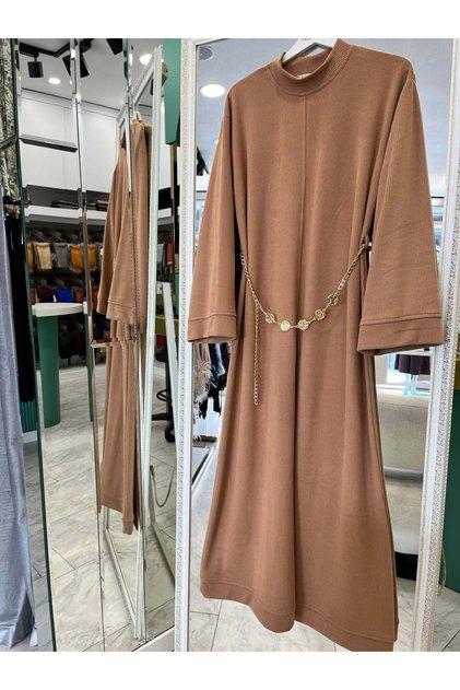 Vatkatex Terry Knit Dress - Camel - 42