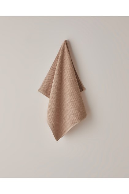 Grid Cotton Face Towel 50X70 cm Salmon