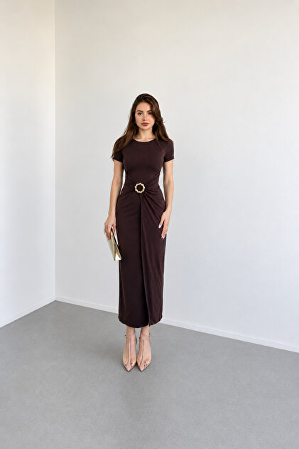 Meloni Short Sleeve Sandy Dress with Accessories