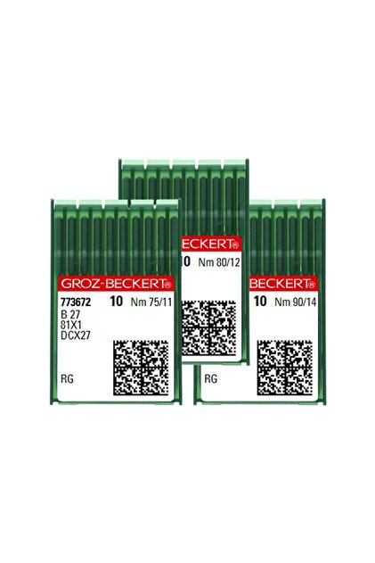 FDM Groz Beckert DBx1 Düz Makine İğnesi 11-12-14 Numara 3'lü Set