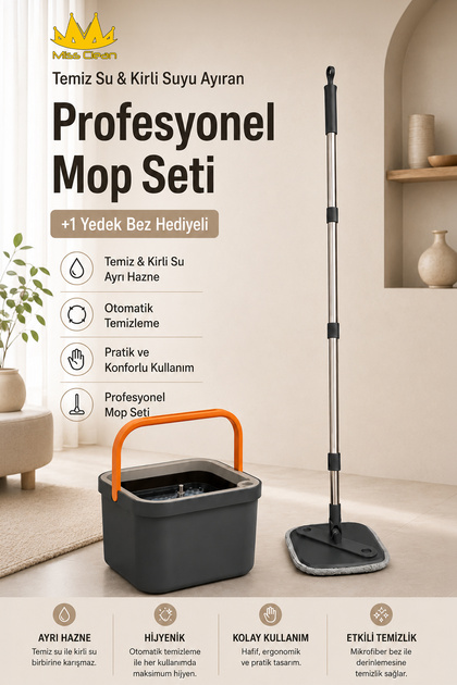 Evle Cool Mop Prime EH131 Kare Temizlik Mopu Beyaz - Fiyatı, Yorumları