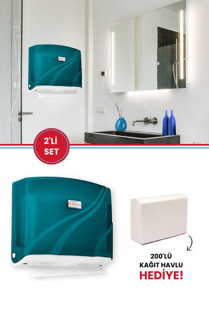Z Katlamalı Kağıt Havluluk 200'lü F177 Mavi, 2 Adet 100lü Kağıt Havlu HEDİYE