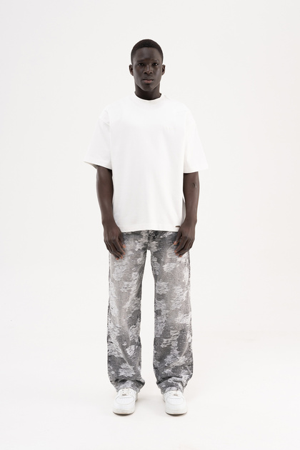 Machinist Men S Camouflage Patterned Jacquard Baggy Trousers