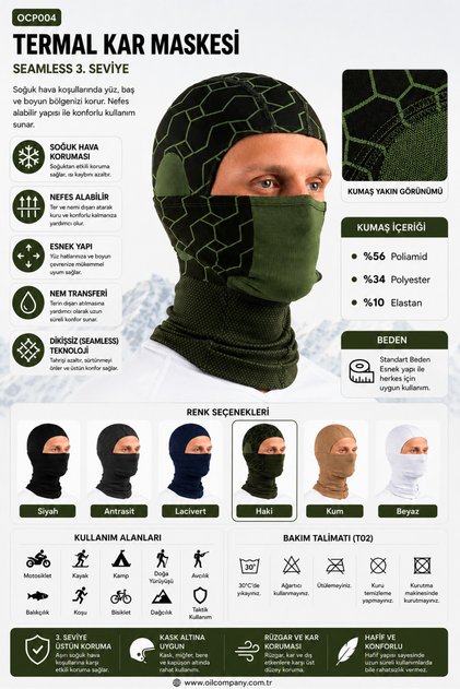 Unisex Thermal Windproof Biker Beanie Balaclava Thermal Snow Mask Ocp004