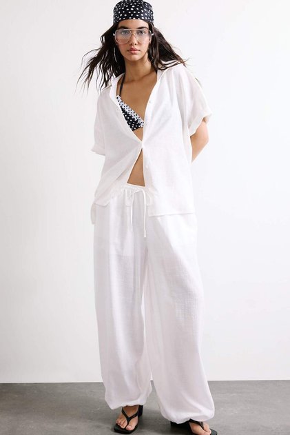 Balloon Fit Normal Waist Trousers I0606Ax26Hs