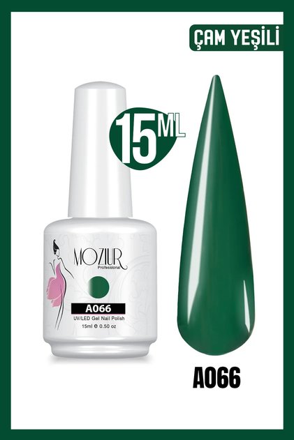 Kalıcı Oje UV Led A066 (YEŞİL SERİSİ) 15ml