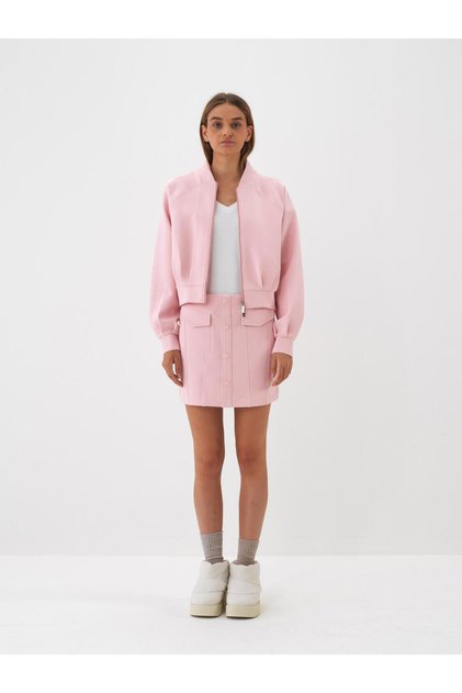 Kadın Pembe Pamuklu Sweatmont