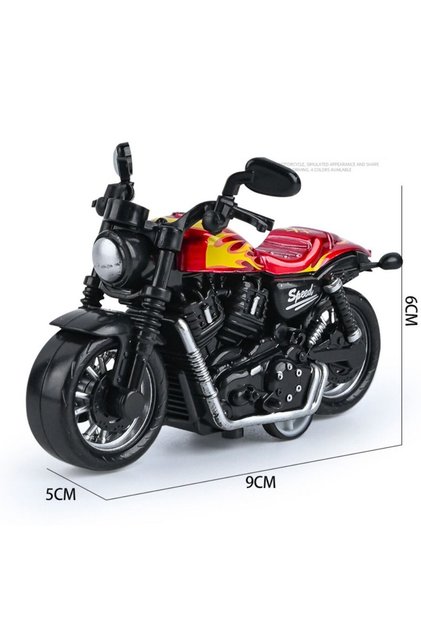 Red motorcycle Gift Alloy Pullback Car Retro Style 1:43 Three Wheeled Vehicle Model Door Can Open Ca