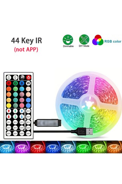 2m 44Key IR RGB Led Strip Lights 1M-40M Led Room Light with APP Control Flexible Ribbon Luces Led T