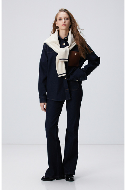 Lacivert Denim Pantolon