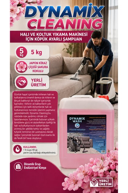 Halı Yıkama Makinesi Şampuanı 5 kg Japon Sakura Çiçeği