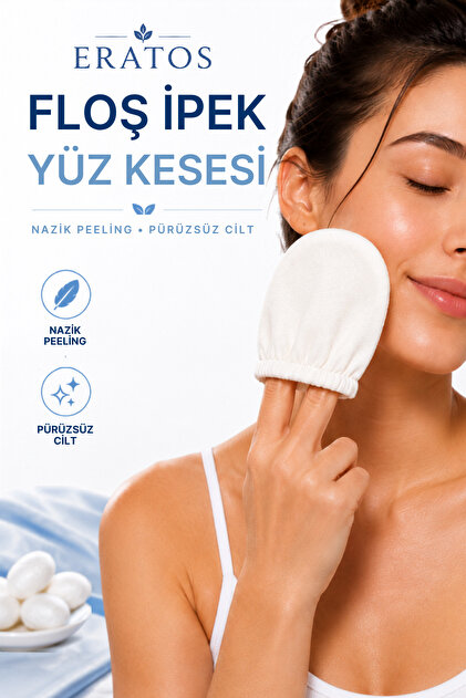 Mini İpek Yüz Kesesi | %100 Floş İpek Yüz Peeling Kesesi | Hassas Ciltlere Uygun | Tekli Yüz Kesesi