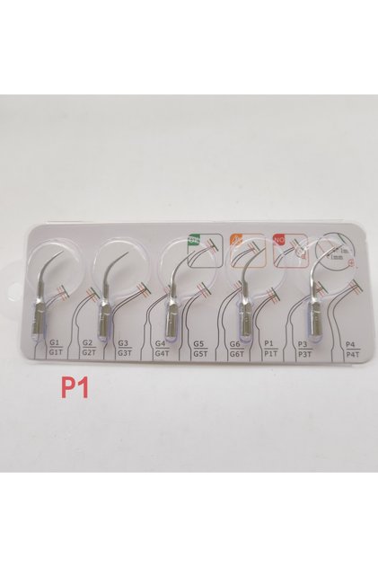 P1 5pcs Dental Ultrasonic Scaler Tip Scaling Periodontics Endodontics Endo Perio Scaling Tips Fit EM