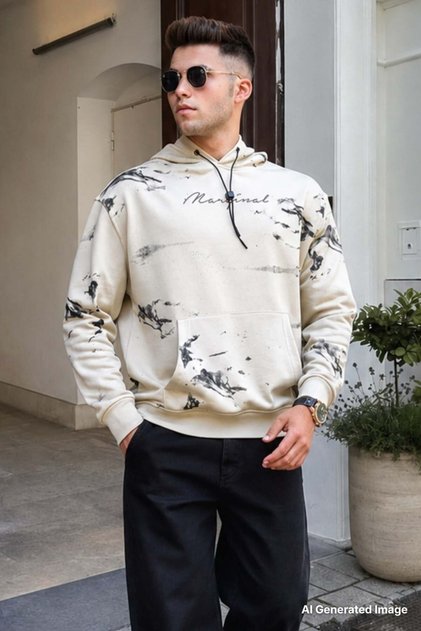 Beiges Herren-Sweatshirt 5291
