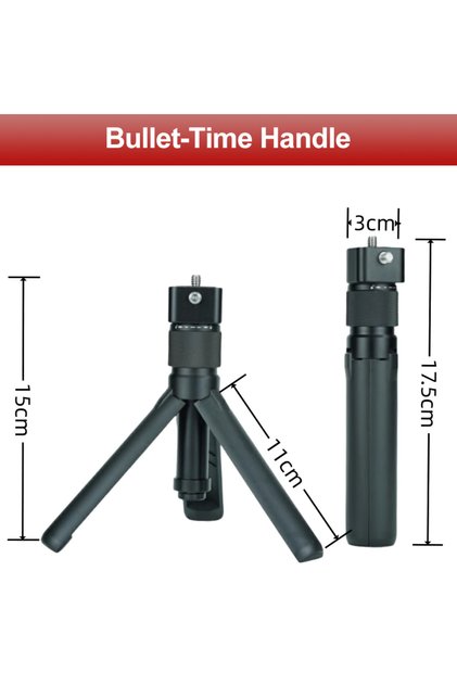1 Bullet Time Handle X5/X4/X3/X2 Handheld Selfie Stick Tripod Bullet Time Bundle For Insta360 X5 X4