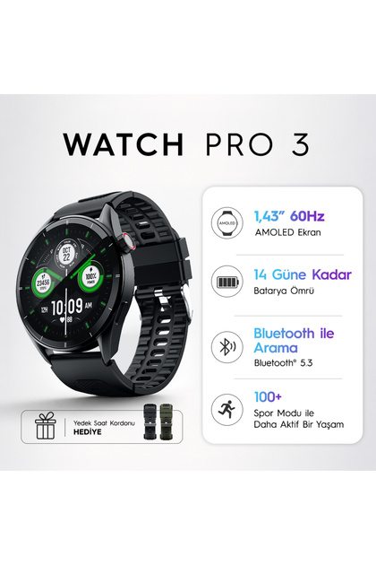 Watch Pro 3 (Tecno Türkiye Garantili)