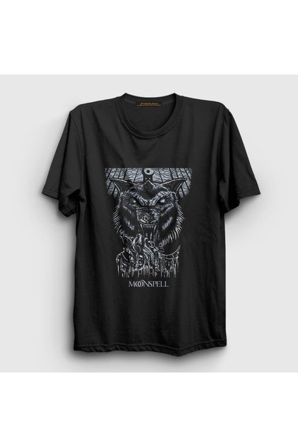Unisex Black Wolf Moonspell T-shirt166067tt