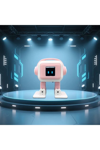 Pink AI EMO Smart Companion Robot Toy with Voice Recognition for Emotional Communication Electronic