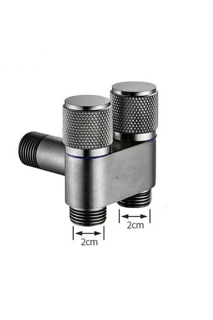 Gray Zinc Alloy Angle Valve Wall Mount Toilet Washing Machine Tap One In Two Out Water Cleaning Fauc