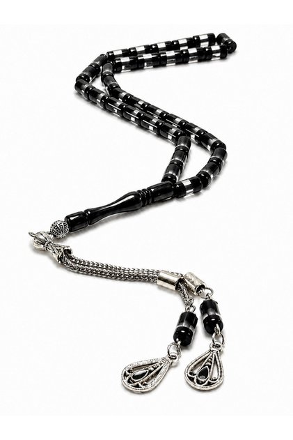 Stylish Cut Amber Rosary with Vernier Amber Cut Detail | Premium Gift Prayer Beads with Metal Tassels