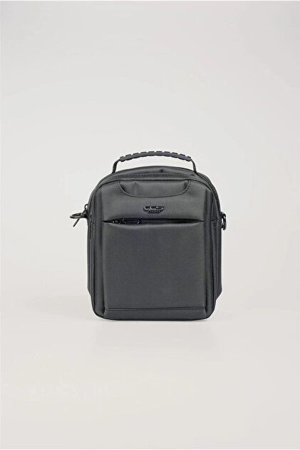 Men's Messenger Bag Crossbody Strap Daily Use Stylish Lightweight Multi-Compartment Black 31575