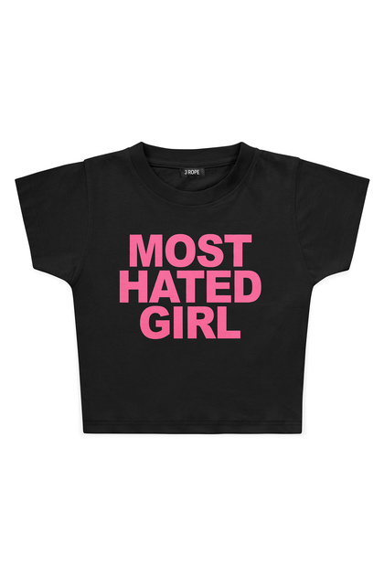 Most Hated Girl Printed Crop T-Shirt