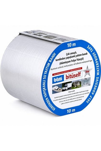 Bitüself Star Kendinden Yapışkanlı Su Yalıtım Bandı 30 cm x 10 mt Alüminyum