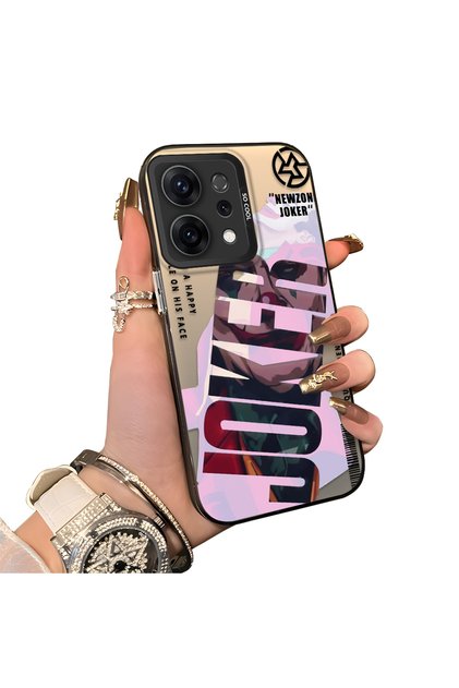 Oppo Reno 14F Compatible Hard Acrylic Back Silicone Edge Lens Protection Case
