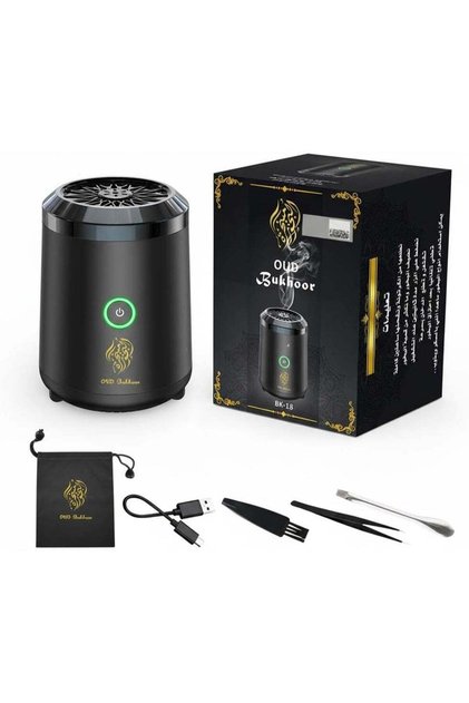 TIGER Portable Mini Electric Incense Burner & USB Rechargeable & Oud Diffuser (Black)