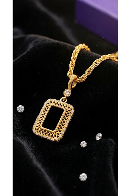 Gold Color Plated Gramlık Burgu Chain Necklace