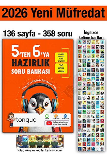 Tonguç Yayınları 5'ten 6'ya Hazırlık Kitabı 2026 Yaz Tatili Soru