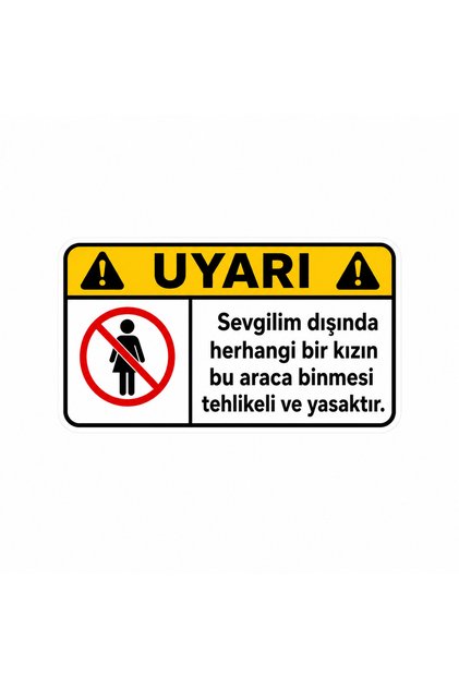 Car Sticker Auto Accessory Spiral Warning Label 10X5 cm