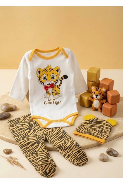 Baby 3-Piece Set with Tiger Print