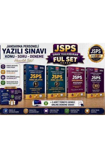 FUL SET-JSPS PRATİK-KONU ANLATIMI-SORU BANKASI-DENEME SETİ-SINAV KAZANDIRAN SET