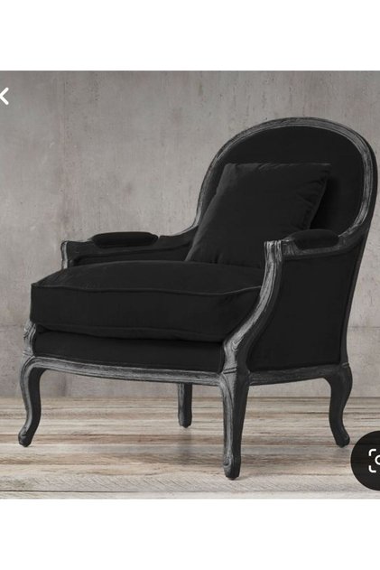 كرسي بذراعين كتان وخشب سويدي – ريفيرا – 79×82×92 سم