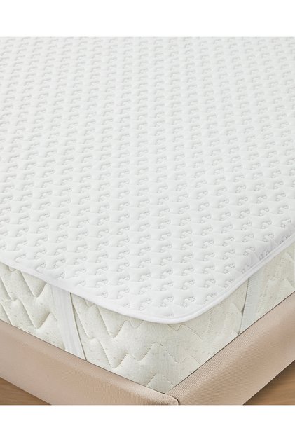 Shiny glitter jacquard knitted waterproof double mattress protector 160x200 cm silver