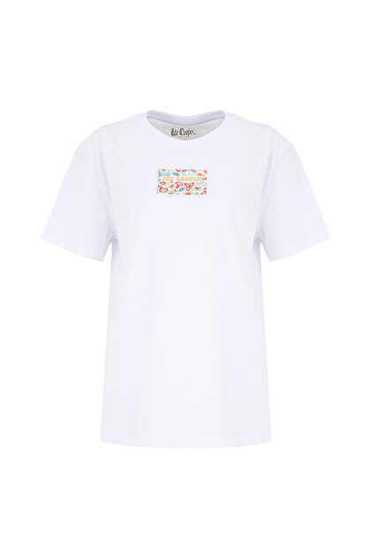 【レア】fra-foa RARE OF THE LOOP ホワイトTシャツ L Lee Cooper Beyaz Kadın Basic Baskılı T-Shirt 262 LCF 242014 NEW