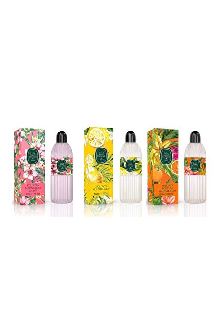 Promo Pack Apa de Colonie 400 ml x3 (Lamaie Clasica, Flori de Cires Japonez, Bodrum Mandarin)