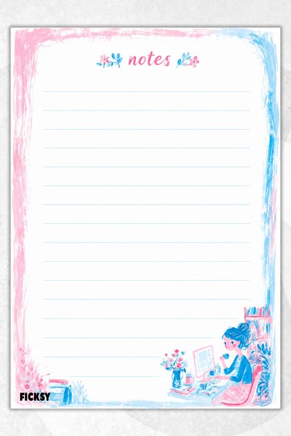 A5 Notepad Lined Notebook - 50 Sheets - Memopad - Notepad - Notepad - Note Paper