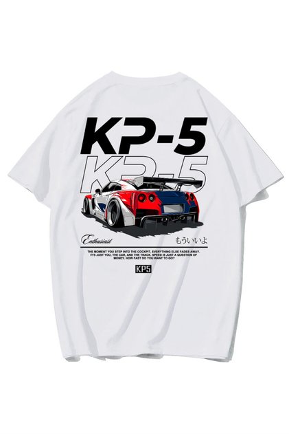 Unisex Oversize Kp-5 T-Shirt (White)