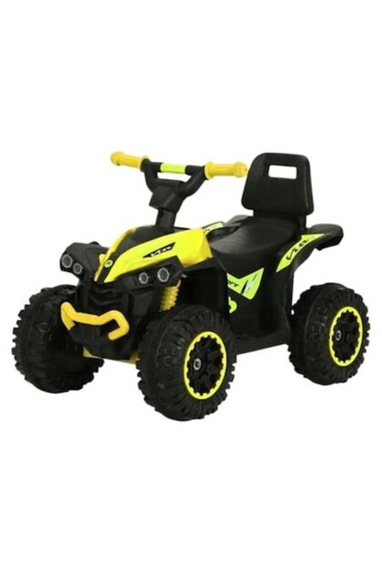 ™ ATV electric Mini Monster cu baterie pentru copii, Lungime 68 cm, 3-6 ani, Maxim 30 kg, 6V, Galben cu negru